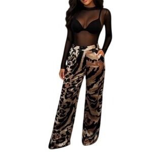 Live 4 Truth Black and Tan‎ Animal Print Pants